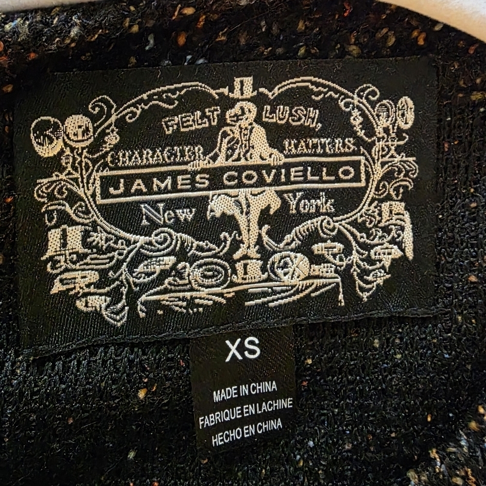 James Coviello Anthro Floral Brocade Metallic Knit Short-Sleeve Sweater Top XS - Picture 7 of 11